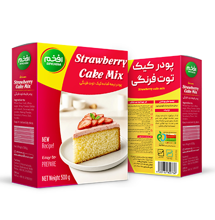 پودر کیک توت فرنگی